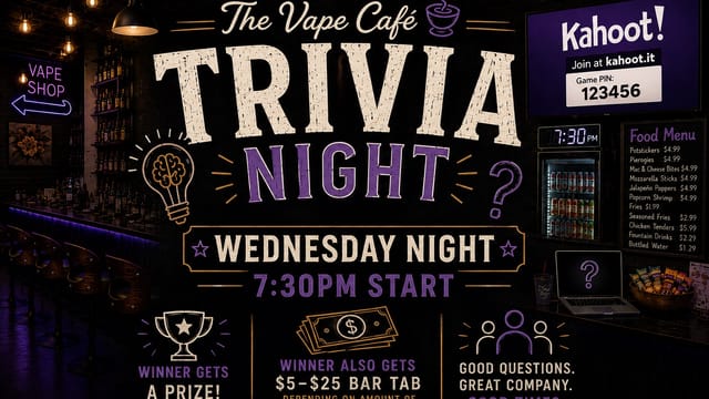 Flyer for Trivia Night