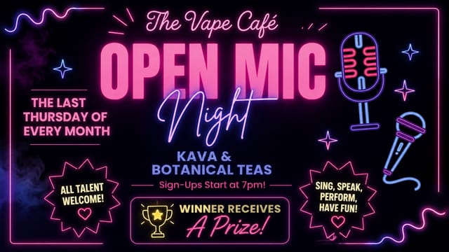 Flyer for Open Mic Night