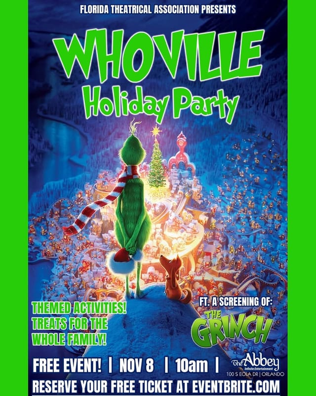 Flyer for Whoville Holiday Party