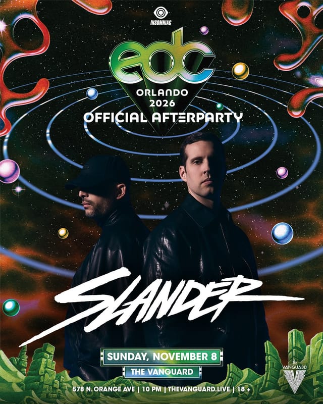Flyer for EDC Orlando Afterparty: Slander