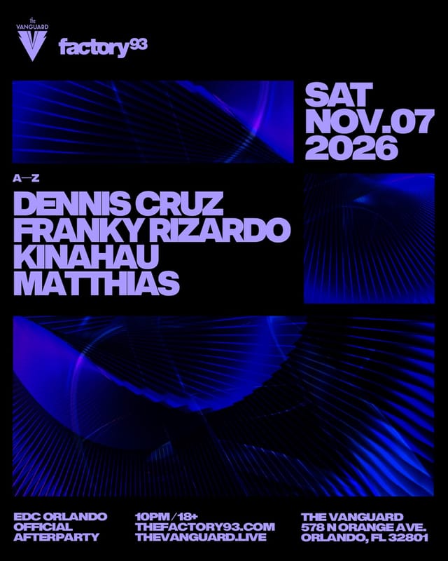 Flyer for EDC Orlando Afterparty: Factory93