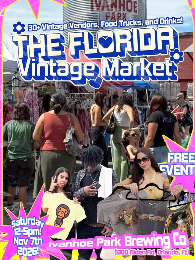 Flyer for Florida Vintage Market