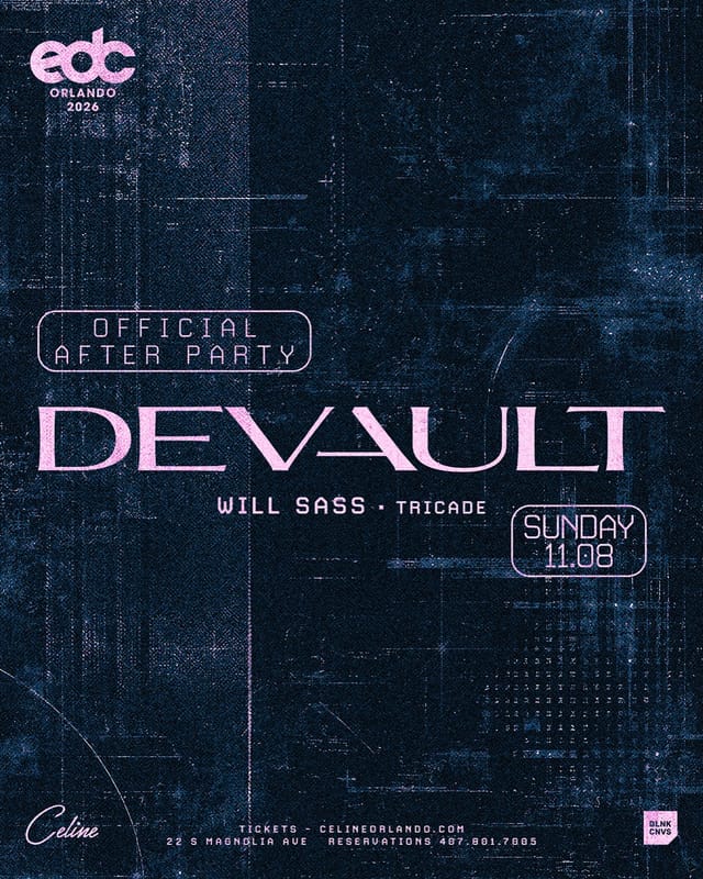 Flyer for EDC Orlando Afterparty: Devault + Willsass