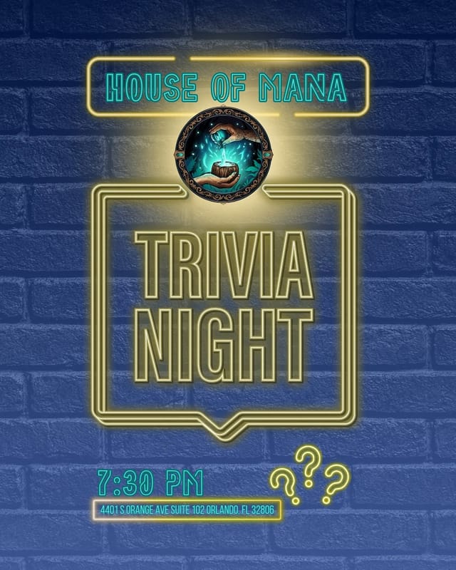 Flyer for Trivia Night at House of Mana Kava
