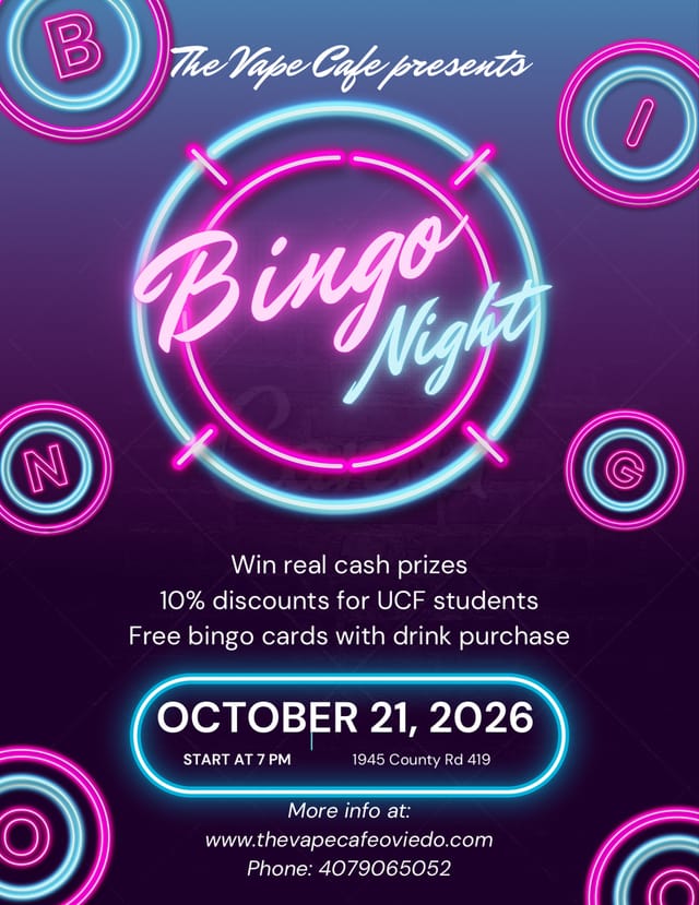 Flyer for Bingo Night