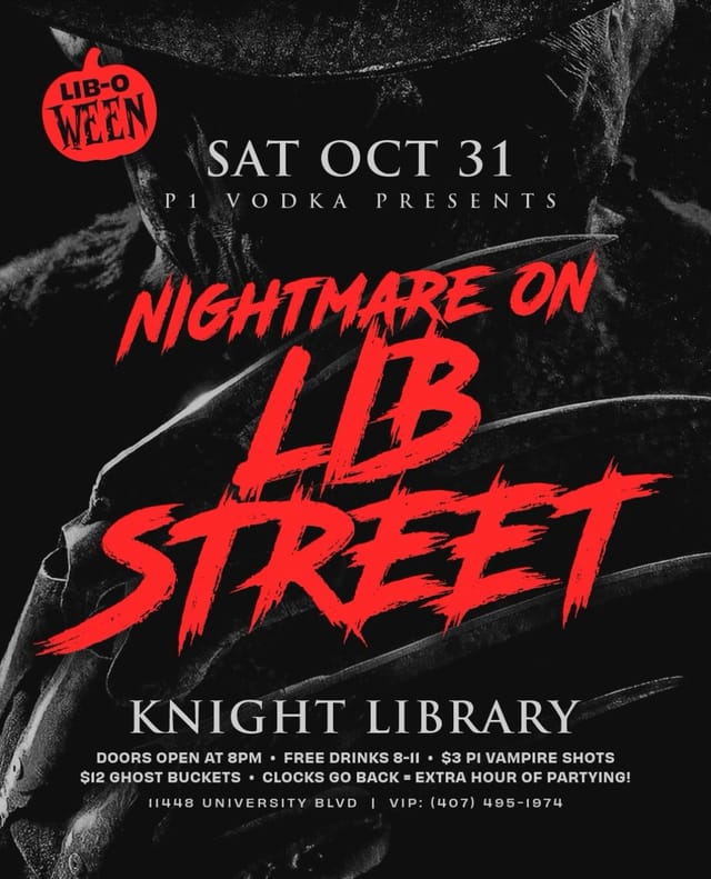 Flyer for Nightmare on Lib Street