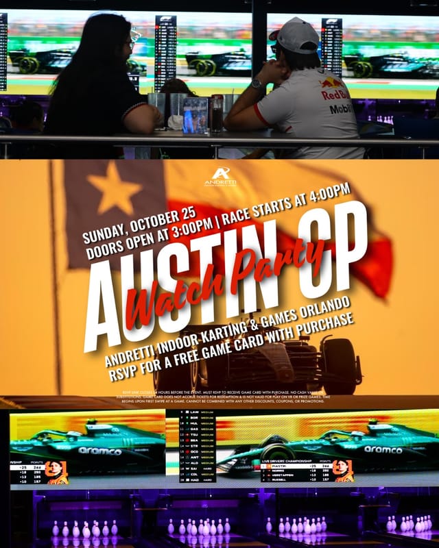 Flyer for Austin Grand Prix Watch Party