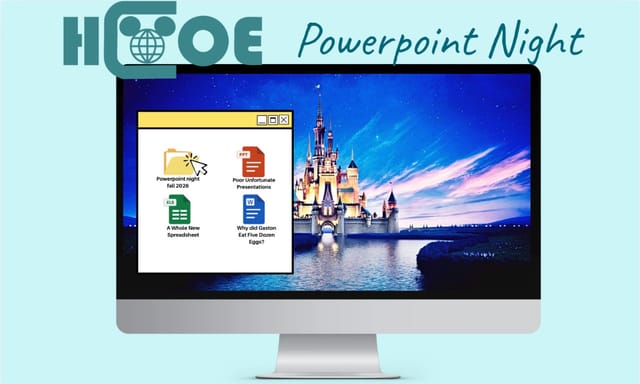 Flyer for HCOE Disney Powerpoint night!!!