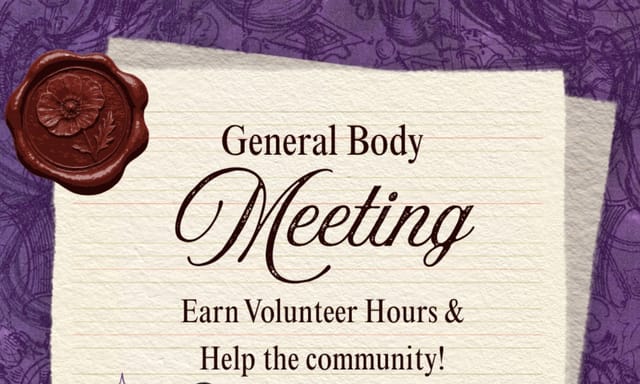Flyer for GBM #5 + Narcan Packing Event!