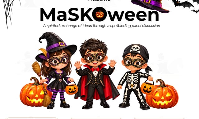 Flyer for MaSKOween 2026: A Spirited Exchange of Ideas