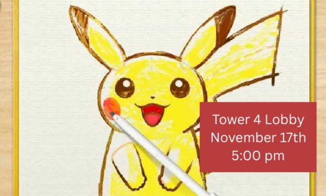Flyer for Pokémon Coloring & Chill