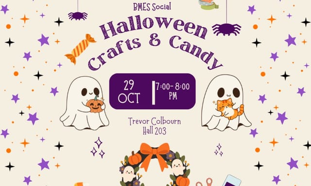 Flyer for Halloween Crafts and Candy Social