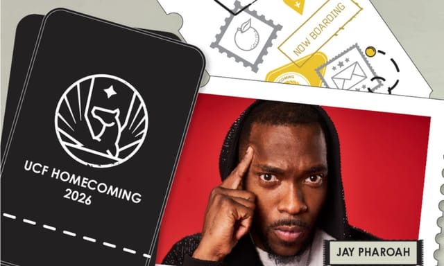Flyer for UCF Homecoming Comedy Knight with Jay Pharoah