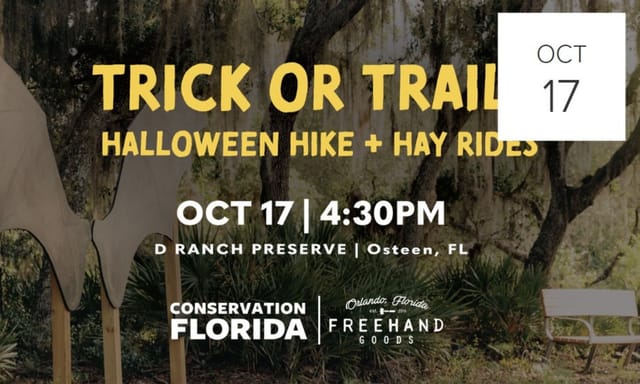 Flyer for Trick or Trails at D Ranch Preserve