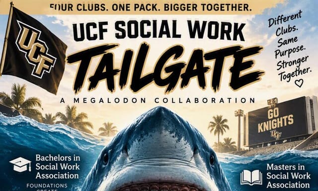 Flyer for UCF Social Work Space Game TAILGATE!
