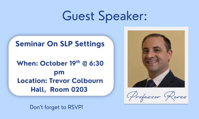 Flyer for SLP Settings Seminar