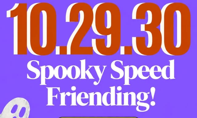 Flyer for Spooky Speed Friending